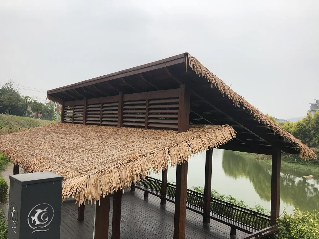 Eco Friendly Extrusion Non Fireproof Plastic Synthetic Palm Thatch Roof Palmex Thatch Buy Synthetic Palm Thatch Roof Palm Leaf Thatch Palapa Thatch Product On Alibaba Com