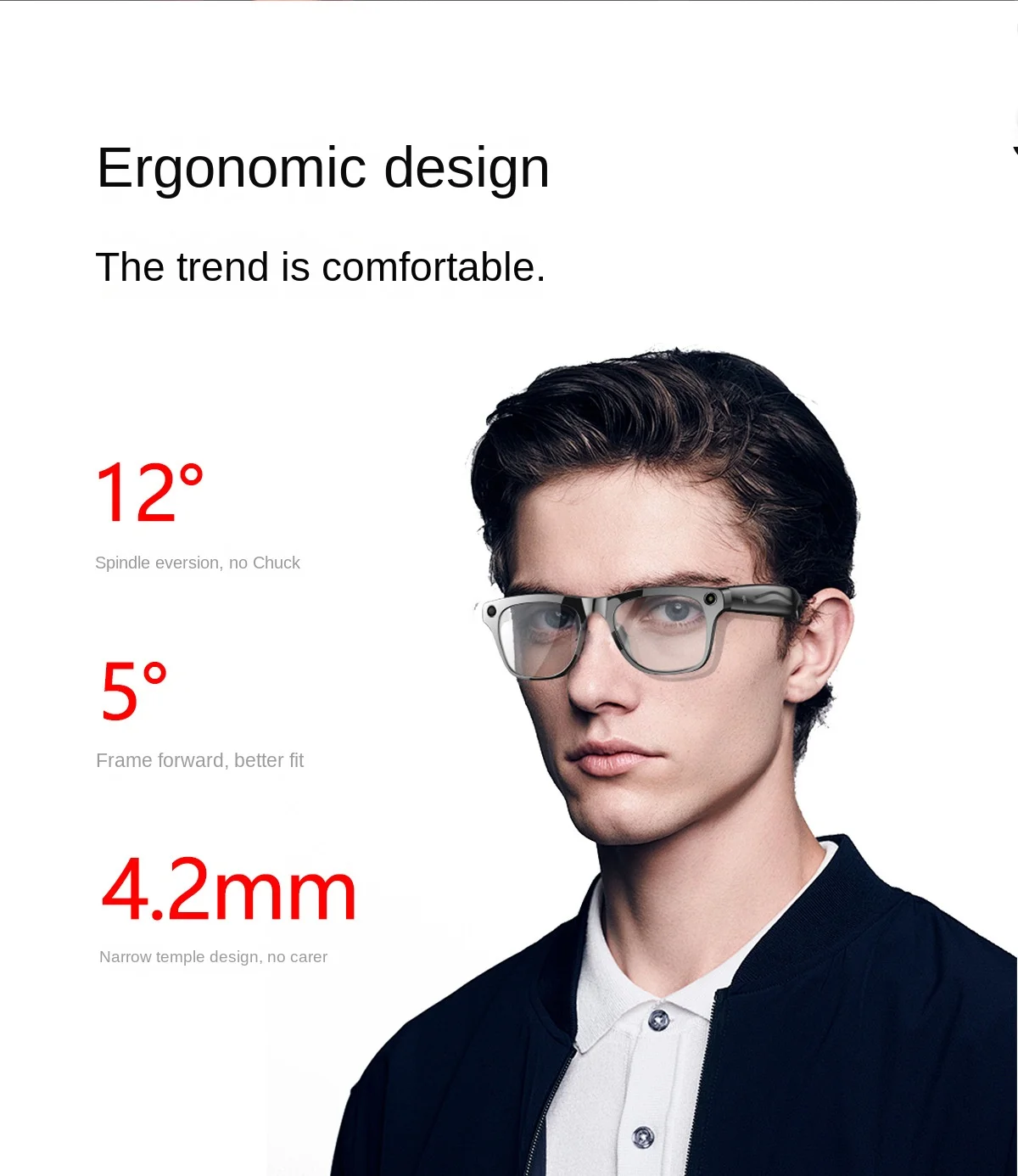 Mr Accessory XK One Pro AI Smart Glasses with Camera Translate Talk Music Features ...