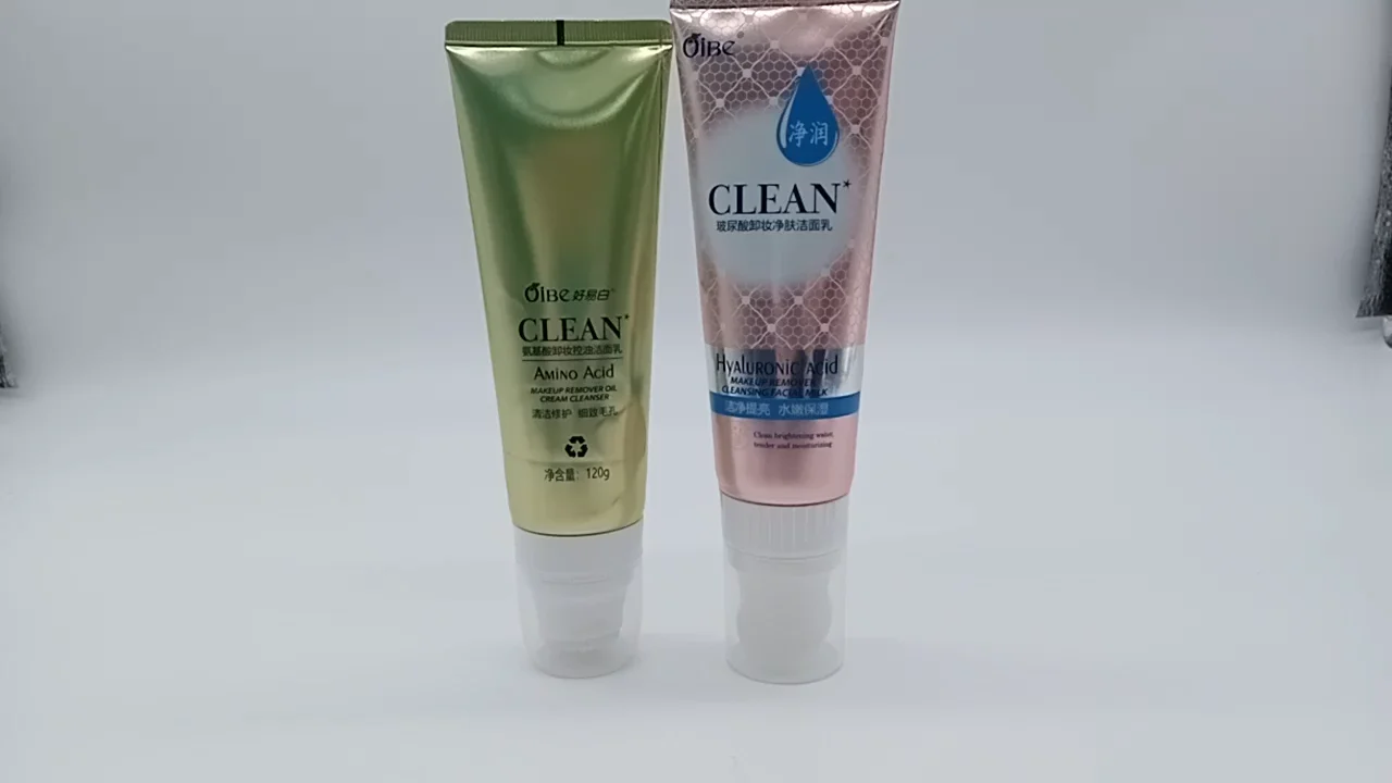 100ml 120ml Custom Face Wash Tube With Silicone Brush Applicator 100ml