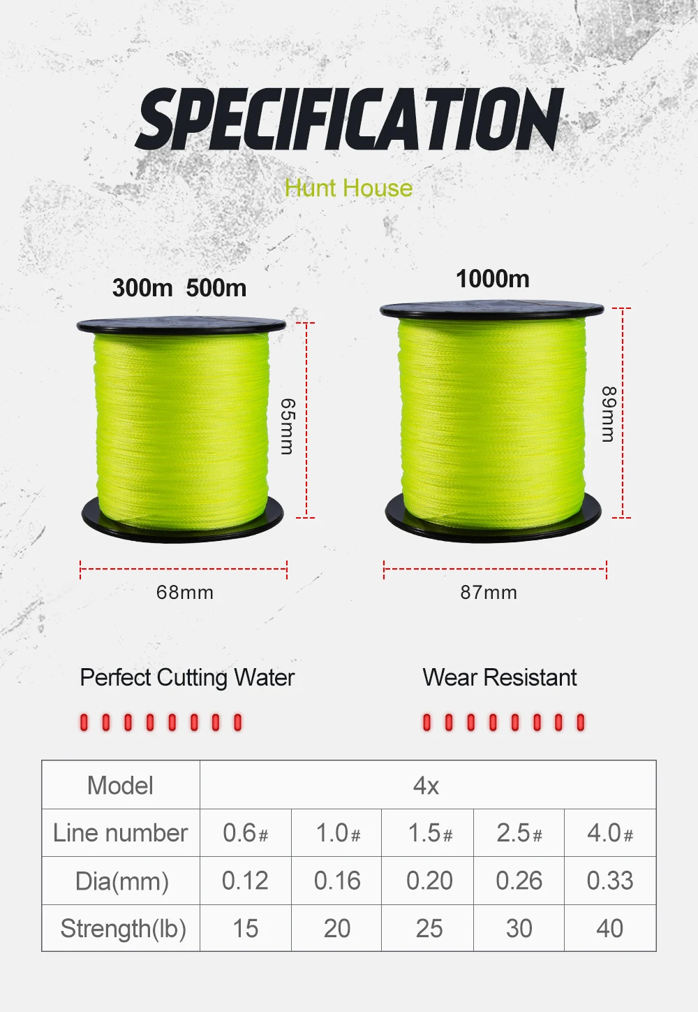 4 strands fishing line