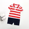 Hot sale high quality kids clothing rompers 100% level short sleeve muslin baby romper