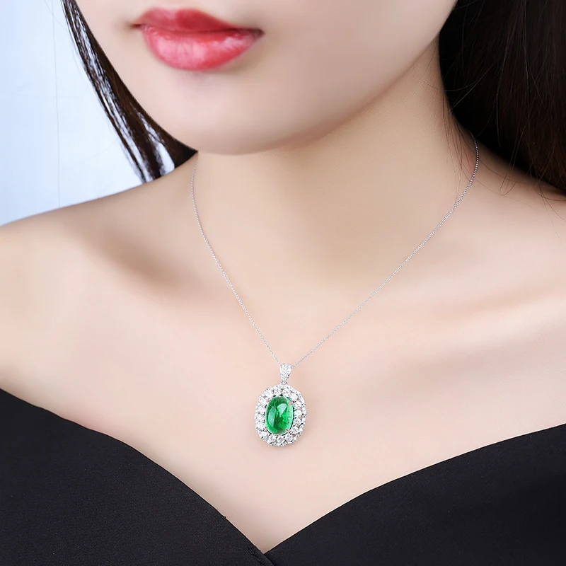 Anster 7.056ct Big Green Stone Emerald 