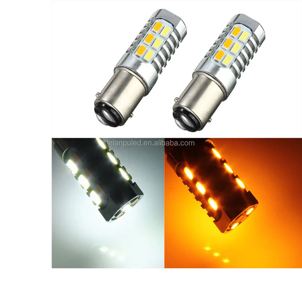 1156 1157 7443 20smd 5630 Led Car Dual Color White Amber Switchback Led