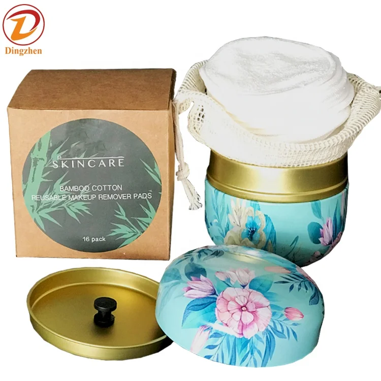 Reusable Zero Waste Bamboo Cotton Makeup Remover Pads Washable and Eco-Friendly For All Skin Type Bamboo Pads