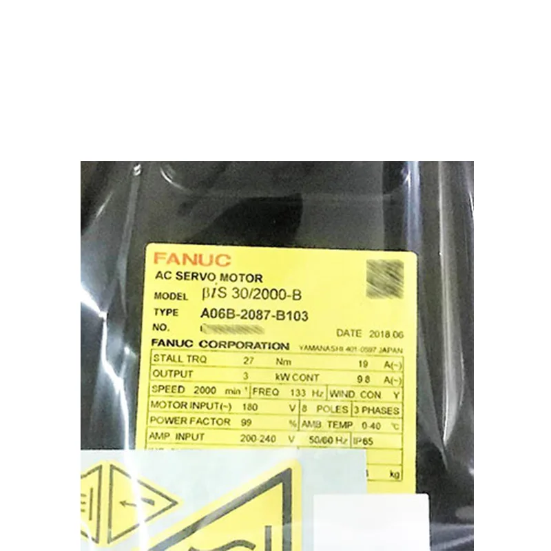 New Gốc Fanuc AC Servo Động Cơ BIS 30/2000-B A06B-2078-B103