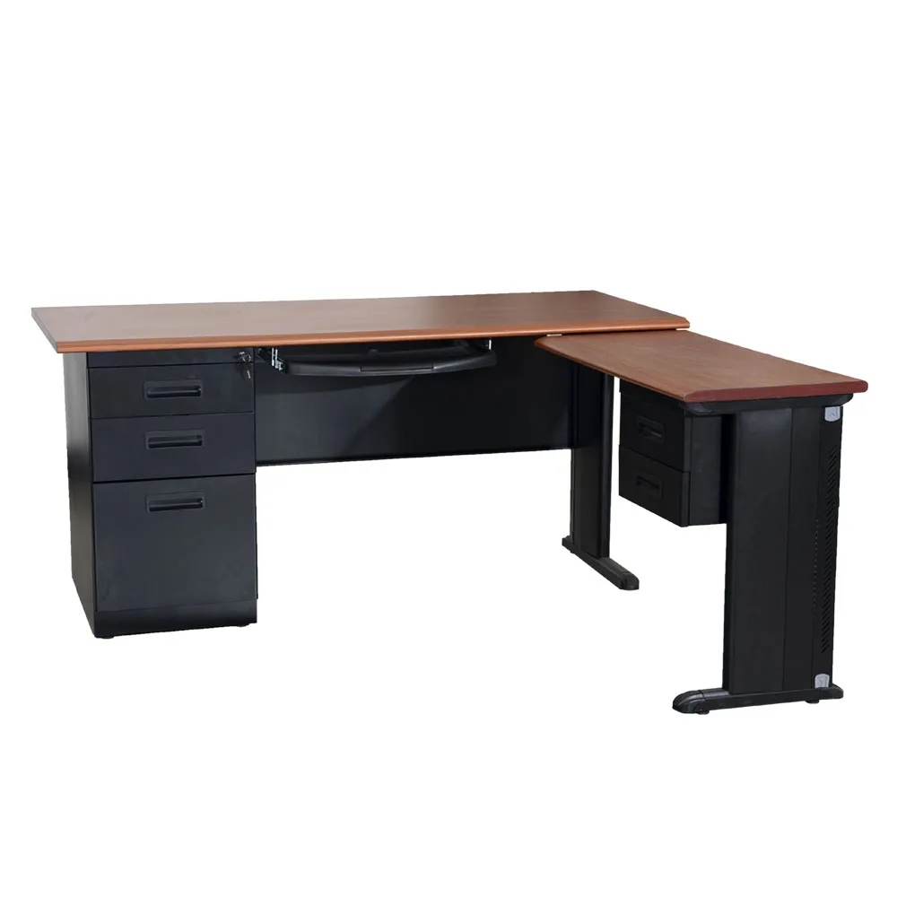 Simple Office Desk L Shape With Drawer Executive Table Computer Desk