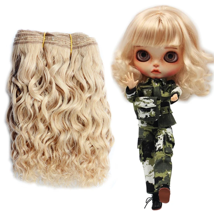 

Mohair Hair for diy Dolls,5 Pieces, Blonde, dark brown, or other colors customised available