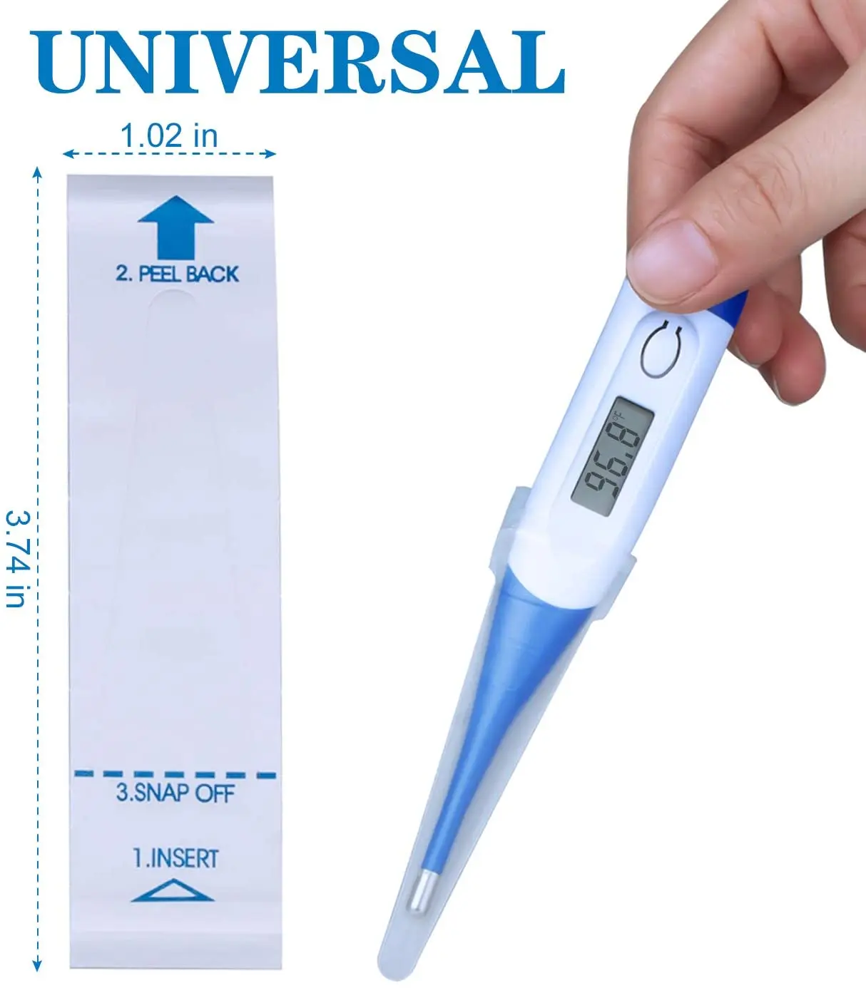 Pack Of 100 Digital Thermometer Oral Probe Covers Disposable Sanitary