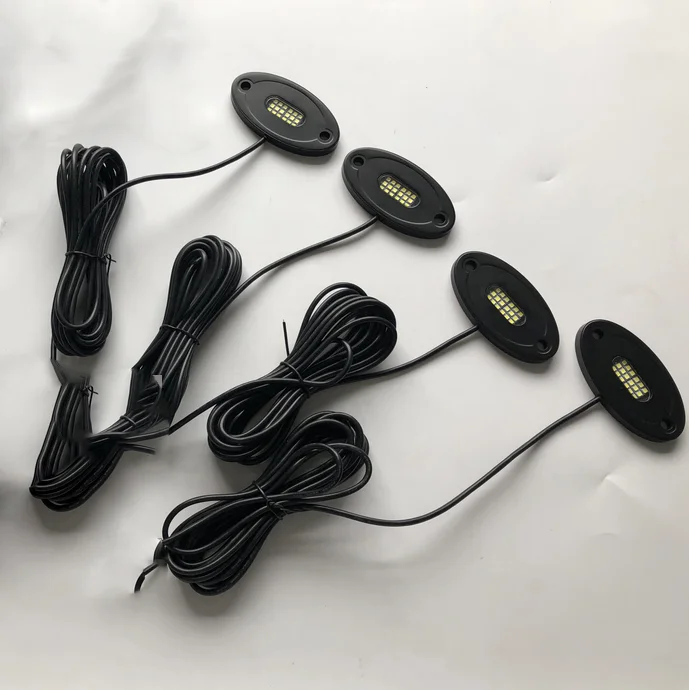 Factory sell rock lights 4 Pods white rock light underglow led