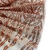 100D Polyester New Customized Rose Gold Sequin Fabric For Dress