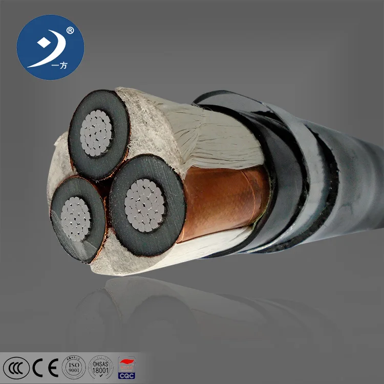 11kv Medium Voltage Underground Aluminum Cable / 50mm / 3x240mm2 Pvc