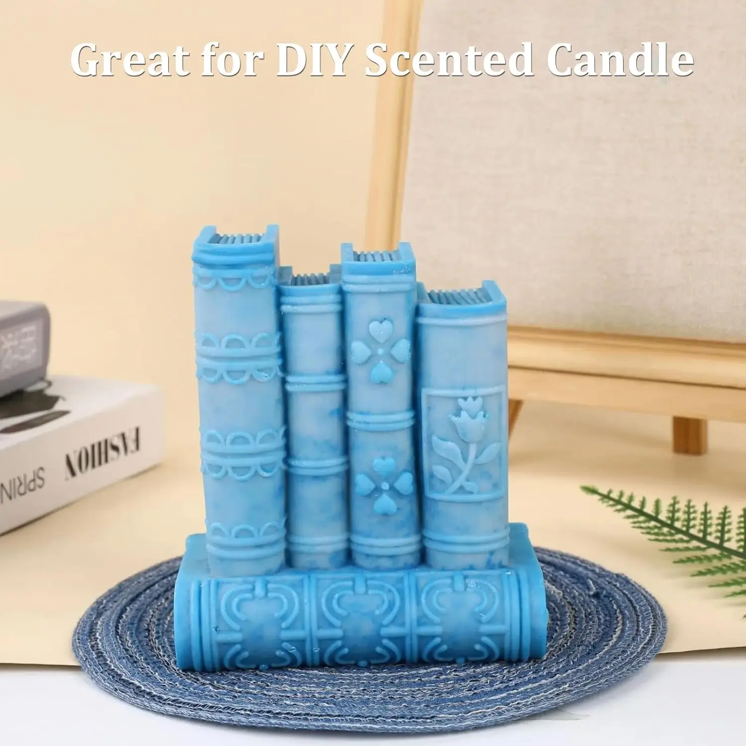 Creative Book-Shaped Silicone Novelty Gift Candle Unique and Stylish Presentation Candle for Christmas Occasions