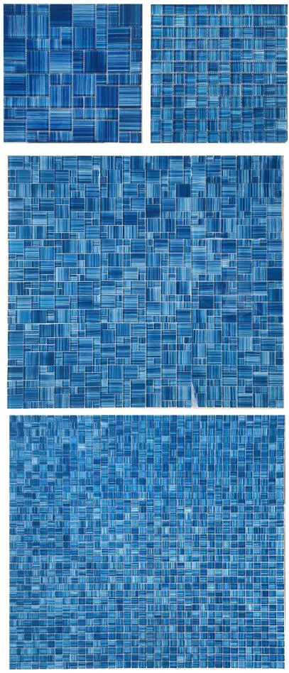 Cheap Factory Price swimming pool tile glass mosaic blue mosaic glass tile