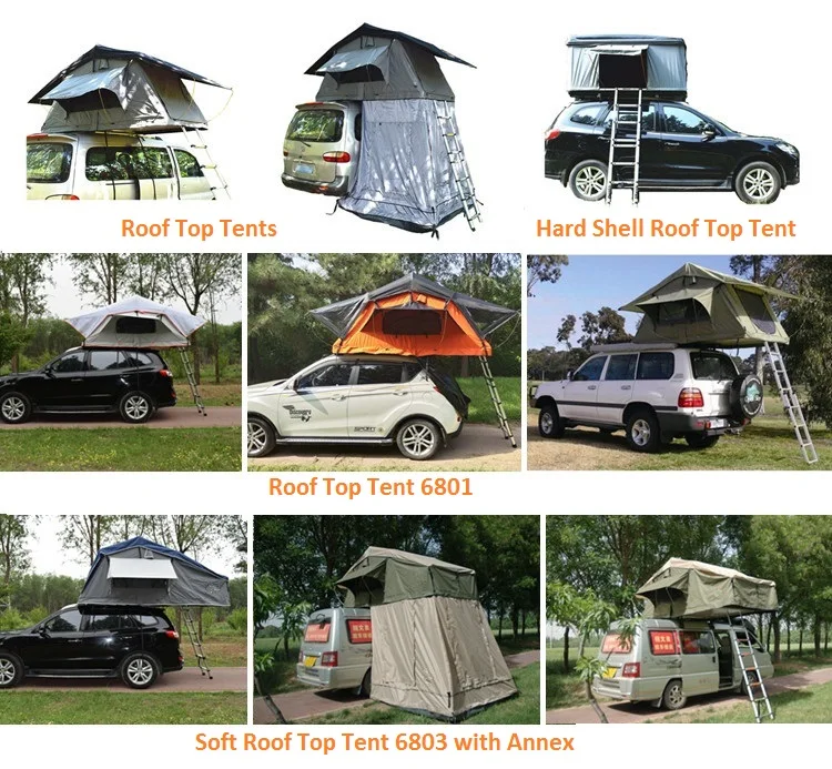 Rooftop Hard Shell Fiberglass Suv Awning 4x4 Offroad Car Roof With ...