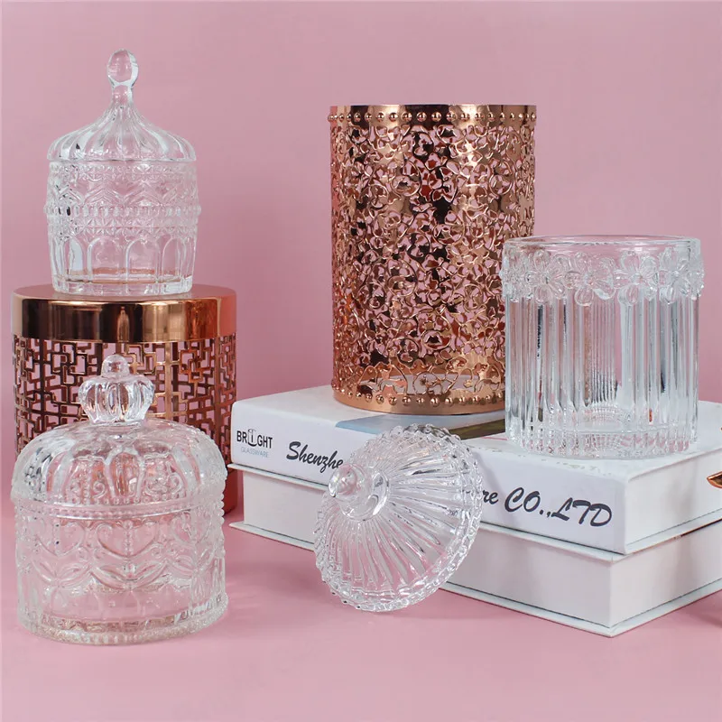 China Glass Jar Factory 100g 150g 200g Crystal Lovely Glass Sugar