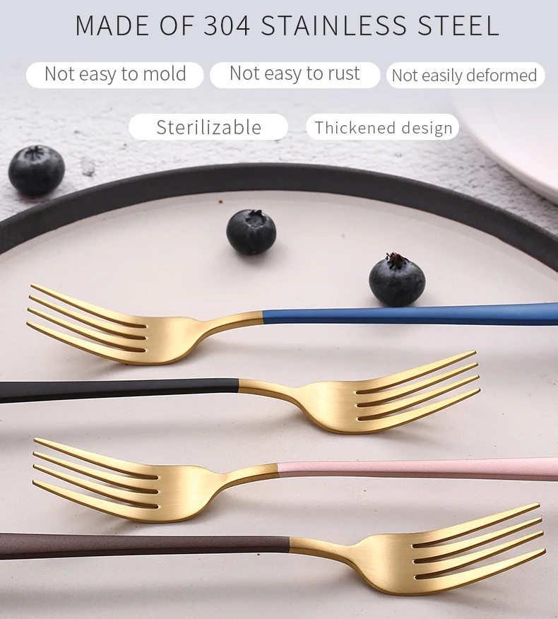 316 SUS Flatware, Stainless Steel Fruit / Steak Serving Fork For Dinner