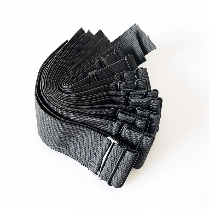 

Wig Tools 3.5cm Wide Custom Logo Adjustable Elastic Bands with Hooks for Wig Making, Black