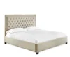 Custom Modern Design Queen Double Full Single Size Solid Wood Platform Wooden Upholstered King Bed