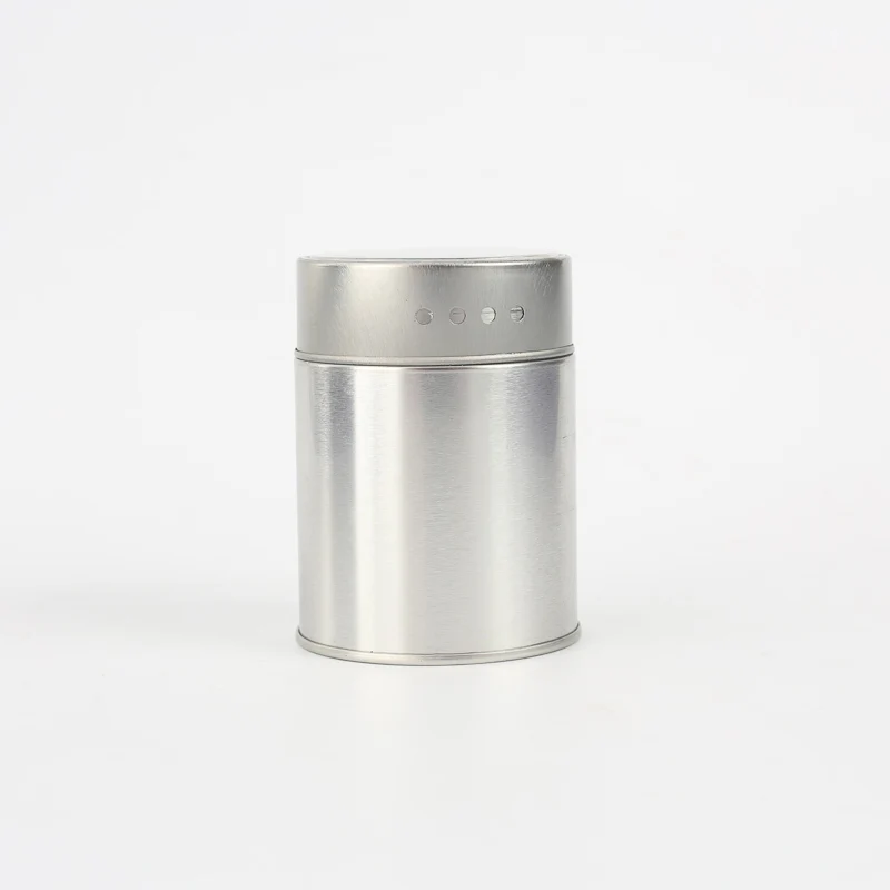 Gold supplier wholesales round spice metal tin box with  window