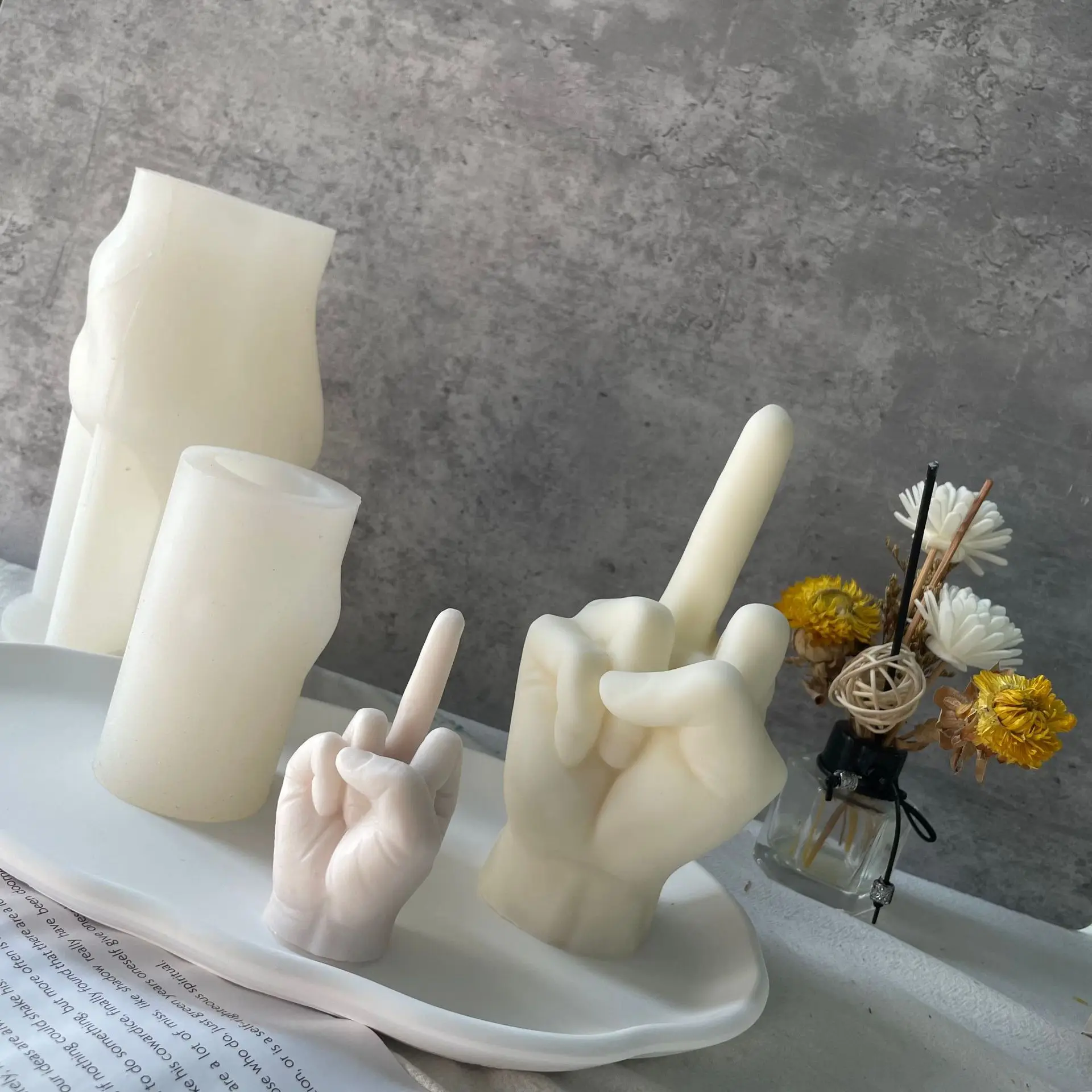 Middle Finger Candle MOLD | Candle Moulds | Crafting Moulds | Silicone Moulds | Large Middle finger Mold | sale Pillar Candle Mold