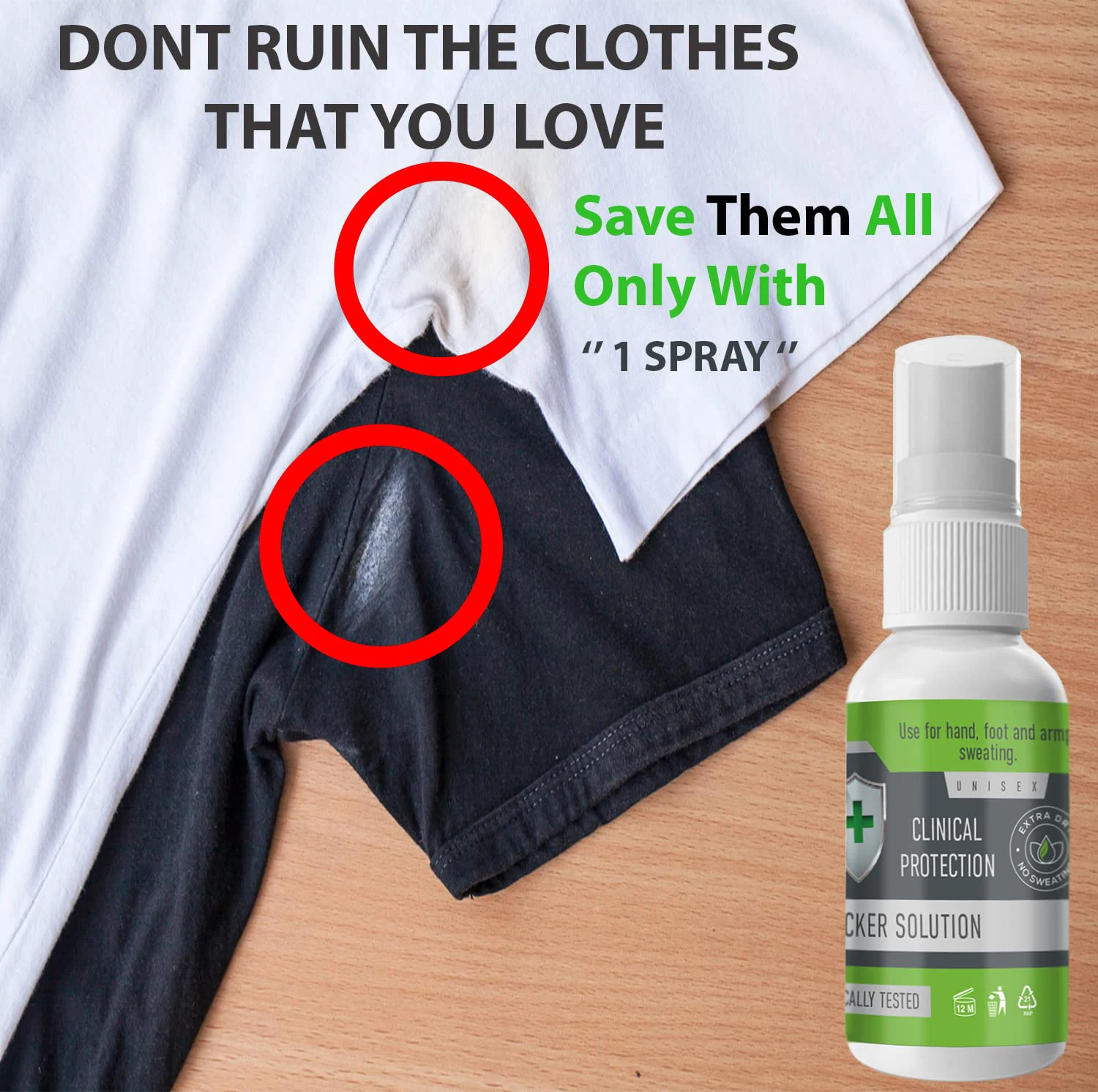 Private Label Maximum Strength Antiperspirant Spray Sweating