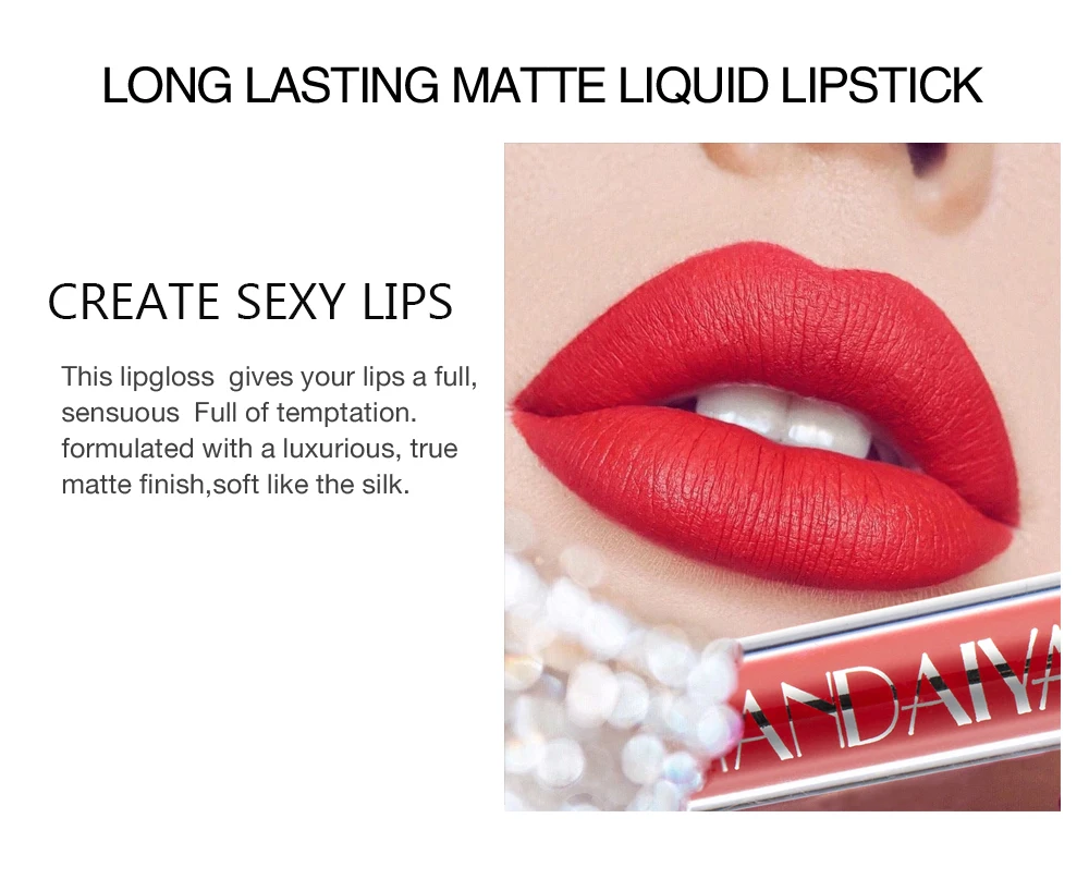 Handaiyan Liquid Matte Lip Gloss Waterproof| Alibaba.com