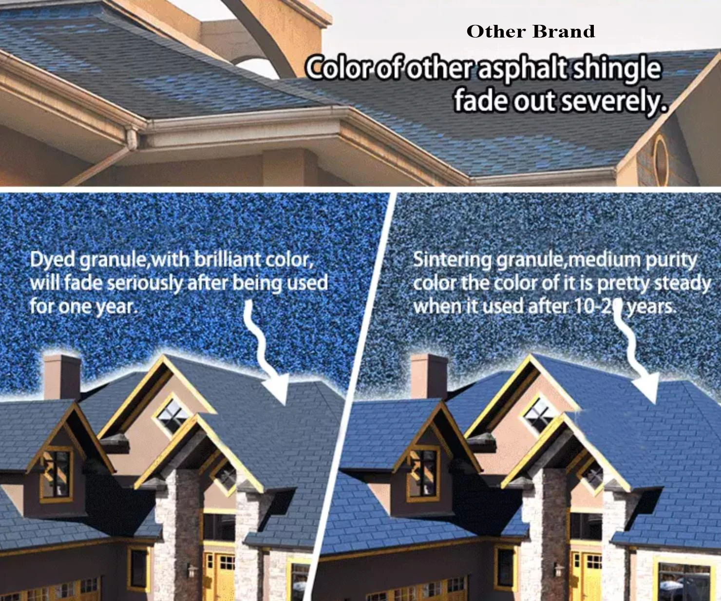 Anti Fade 3 Dimensional New Arrivals Asphalt Shingles 4tab Heritage