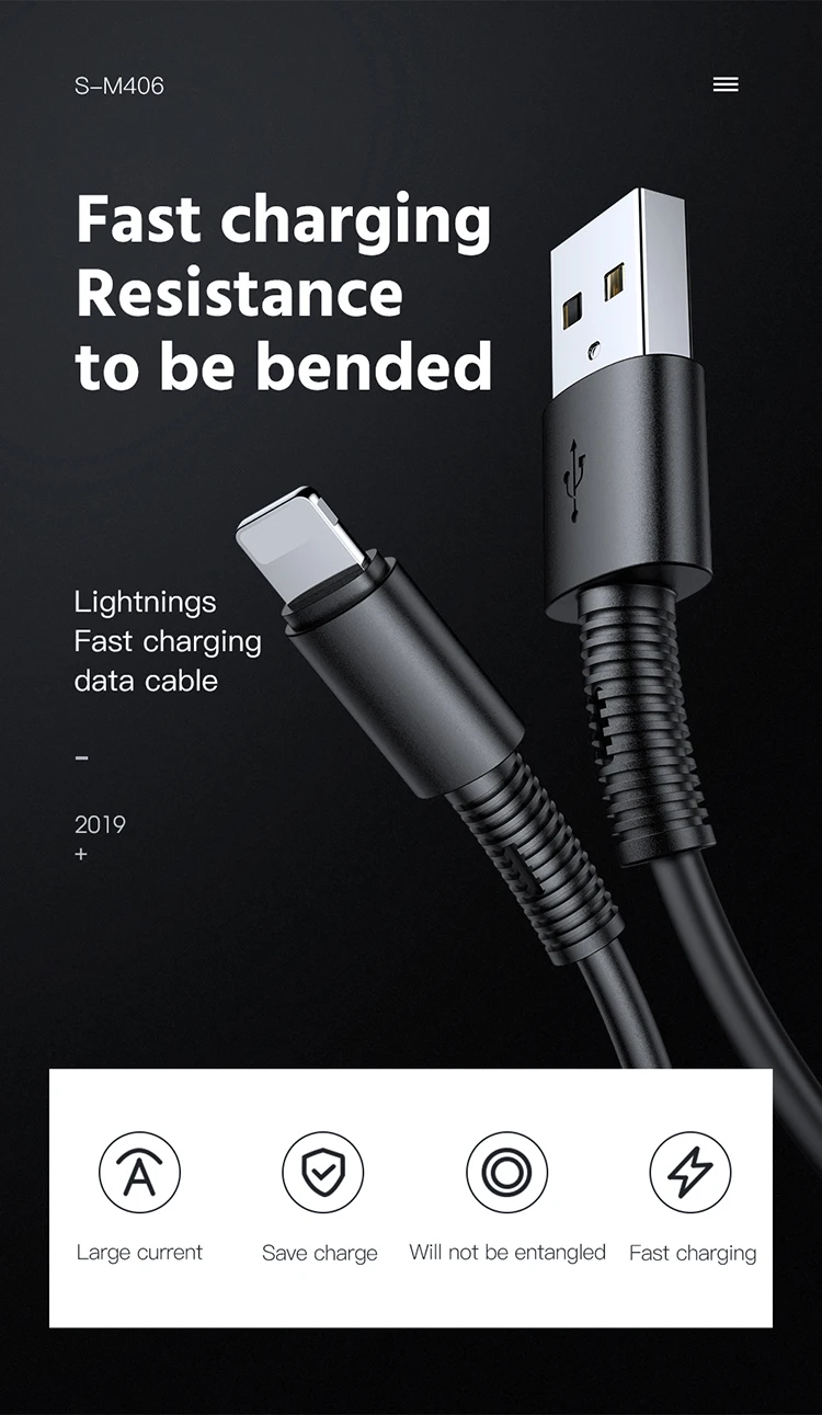 JOYROOM TPE Retail Package USB Data Charging Cable For Iphone