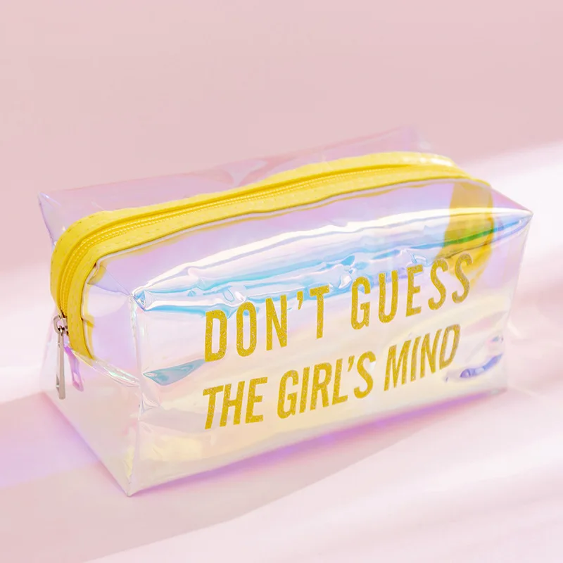 guess makeup bag clear