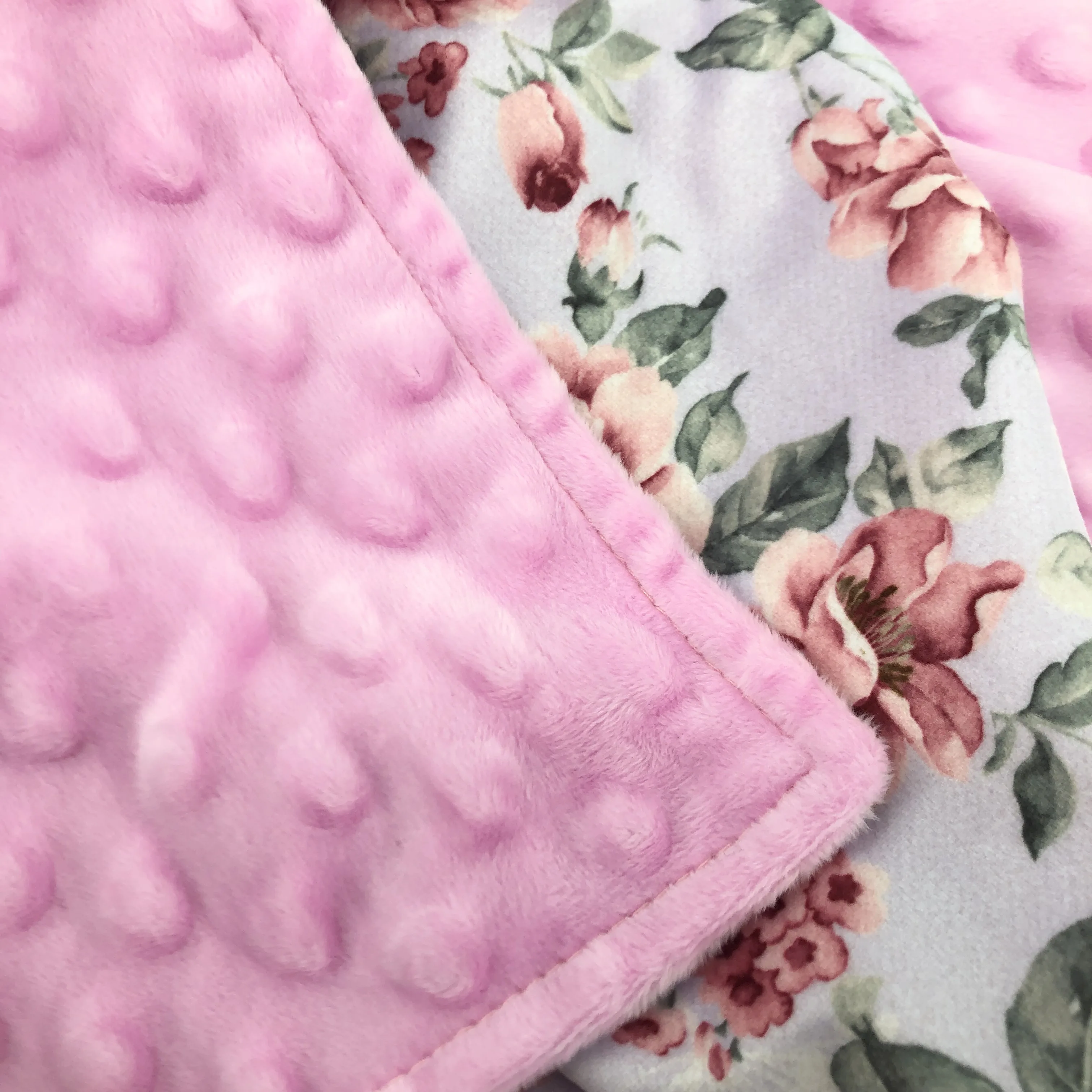 Double Layer Soft 30x40 Inch Minky Baby Blanket Dot,Cartoon Minky