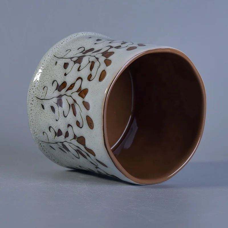 Handmade ceramic candle containers votive candle holders home decoration supply