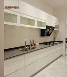 Australia L-shape furniture kitchen cabinet solid rubber wood design