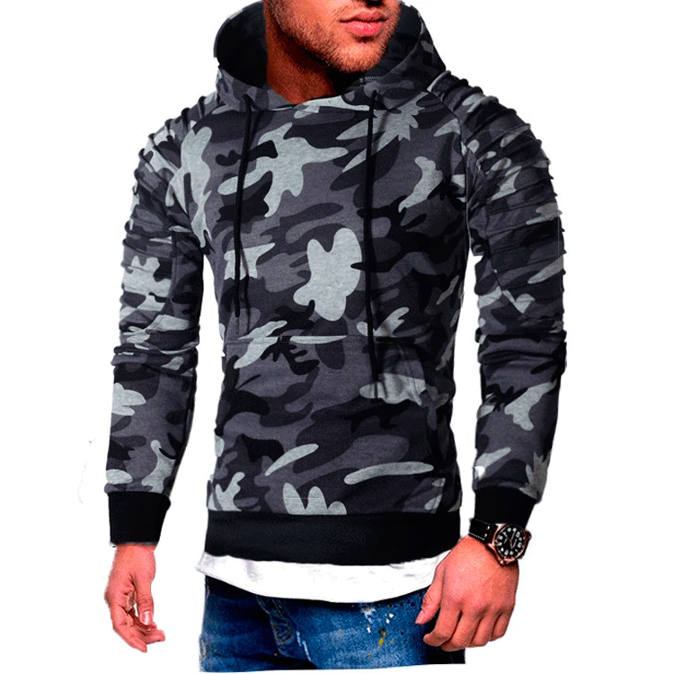 casual camouflage fleece pullover