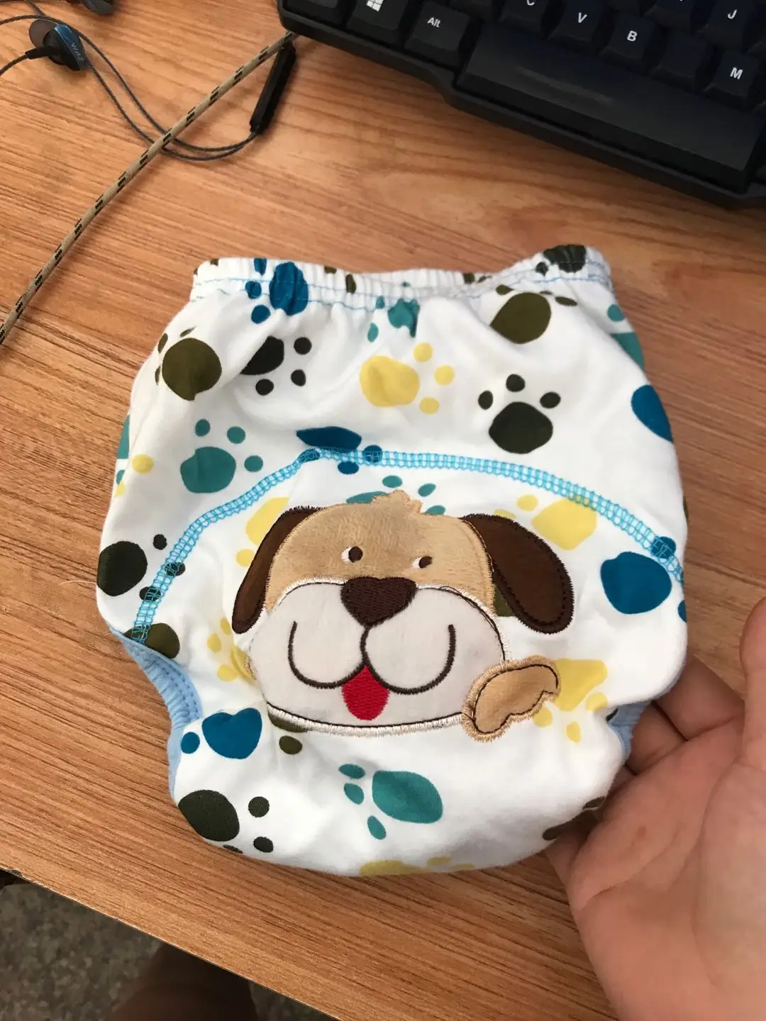 Cute Animal Embroidered Elastic Baby Diaper Pants New Born Baby Soft