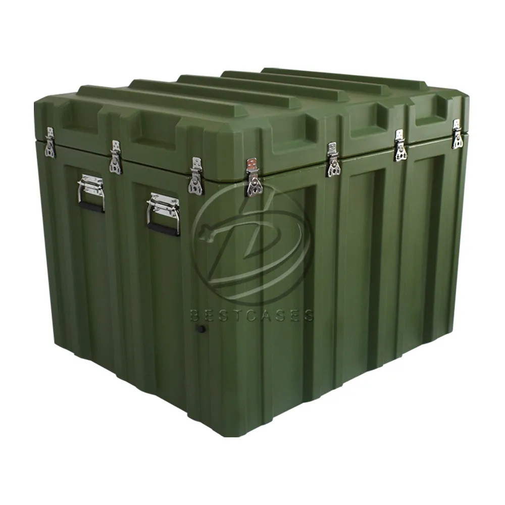 
waterproof IP65 shockproof LLDPE military strong case hard plastic transport box for equipment 