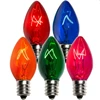 Best Decorative Multi-Colored Transparent Incandescent C7 Christmas Light Bulb 5W 7W E12