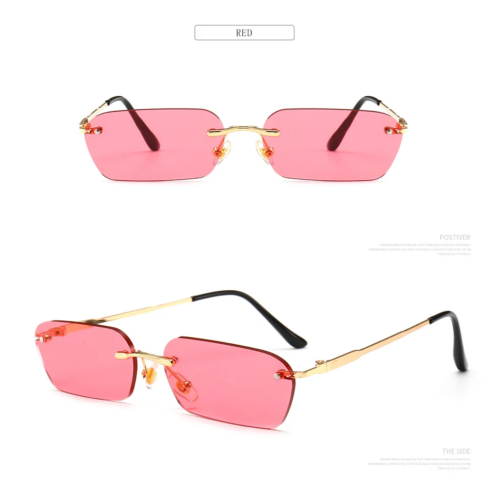 Gafas de sol sin marco con gafas de sol cuadradas pequeñasmujer 