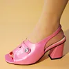 Rotrydream wholesale women shoes with heels italian ladies peep-toe pumps shoes women pink shoes for party 8101