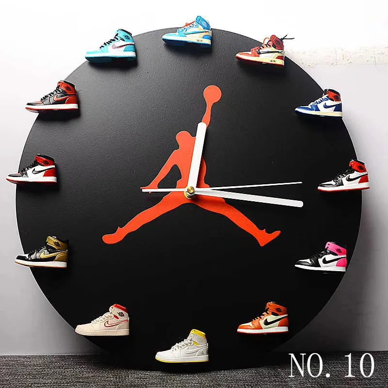 clock with mini sneakers