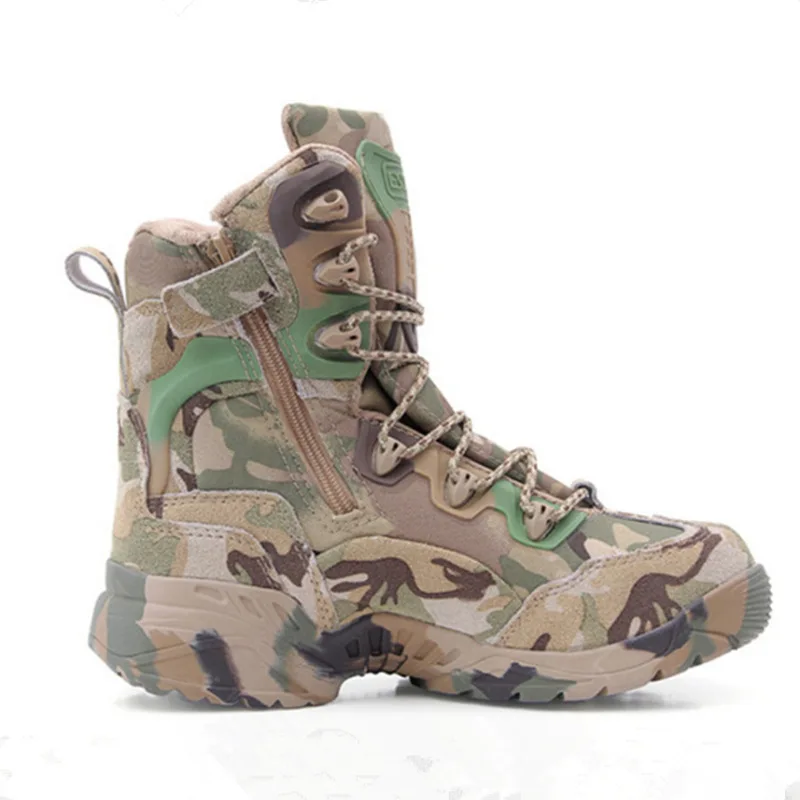 New Breathable Kenya Army Camouflage Military Ankle Boots Safety High ...