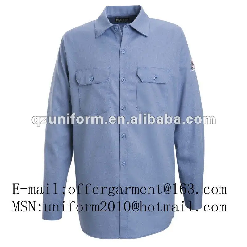 Camisa De Trabajo De Algodón Azul Industrial Bolsillos De Manga Larga Para Buy Camisa Azul Para El Trabajo De Manga | sptc.edu.bd