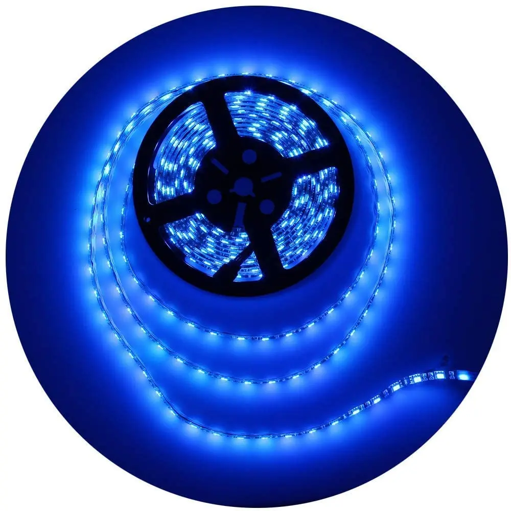 16.4ft/5M RGB blue color light 5050 SMD 5M 300 LEDs DC 12V Waterproof IP65 Flexible Ribbon LED Strip  Light