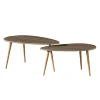 Cheap cafe furniture modern design mdf board wood coffee table set for living room