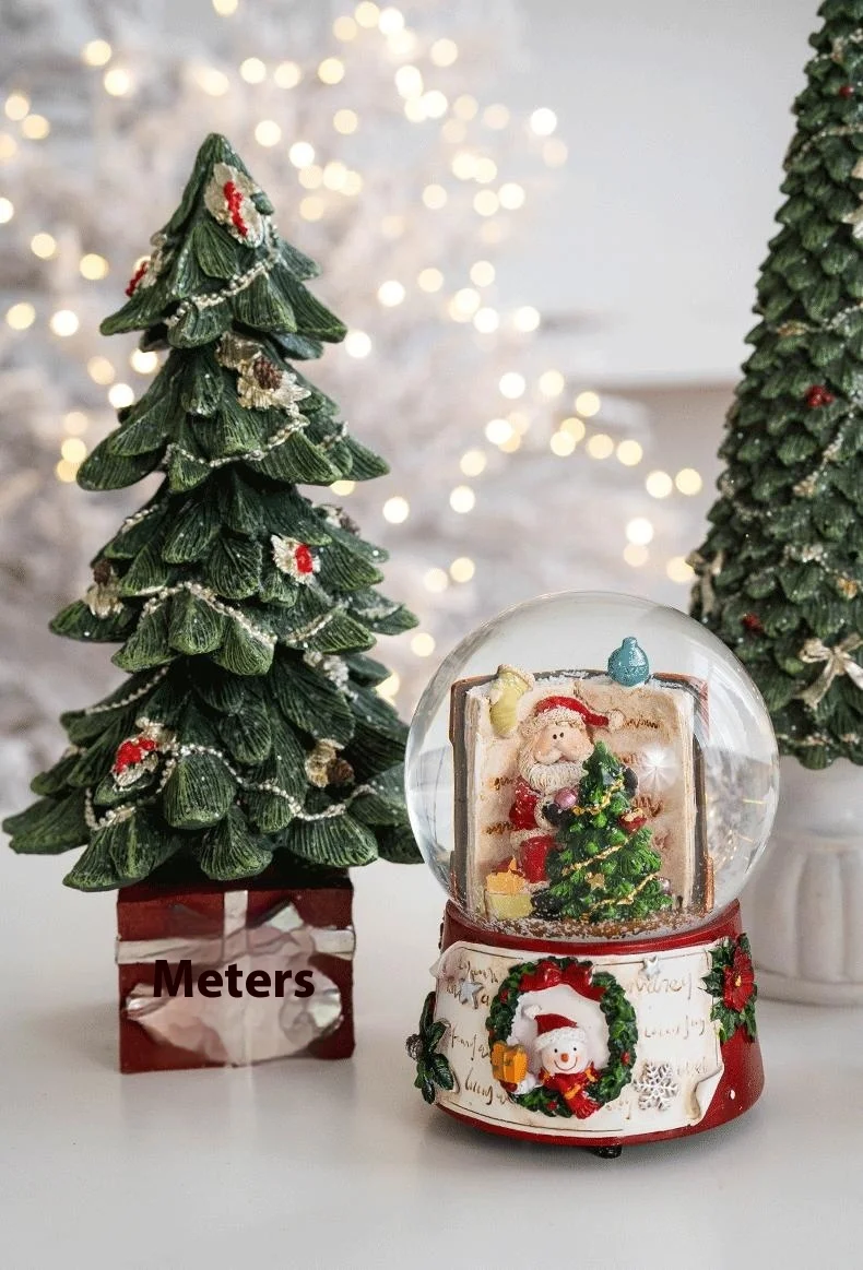 Resin Santa Claus Rocking Horse Festive Desktop Ornaments for Home Christmas Gifts for Holiday Party Crafts