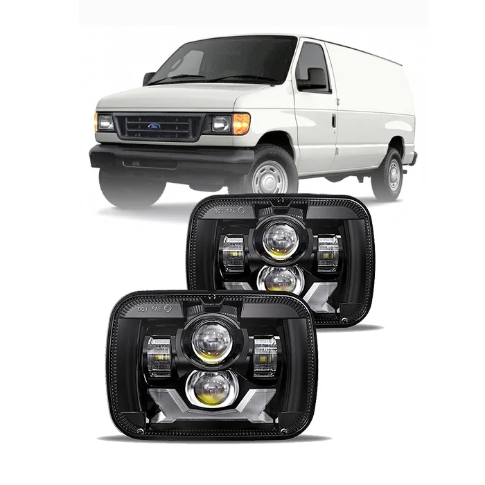 5x7 Inch LED Headlight for Ford Econoline E150 E250 E350 (1996