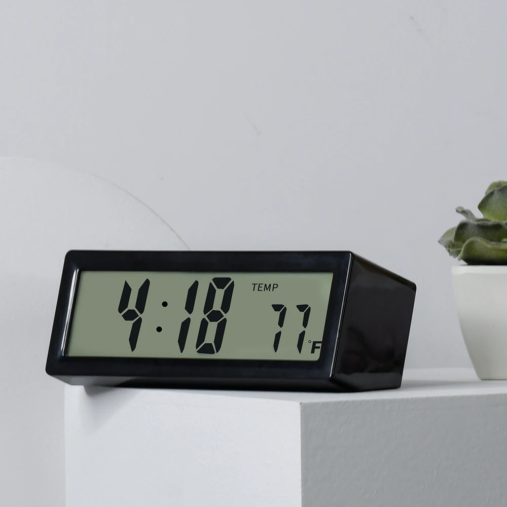 Digital Talking Alarm Clock With Temperature Lcd Display Electronic