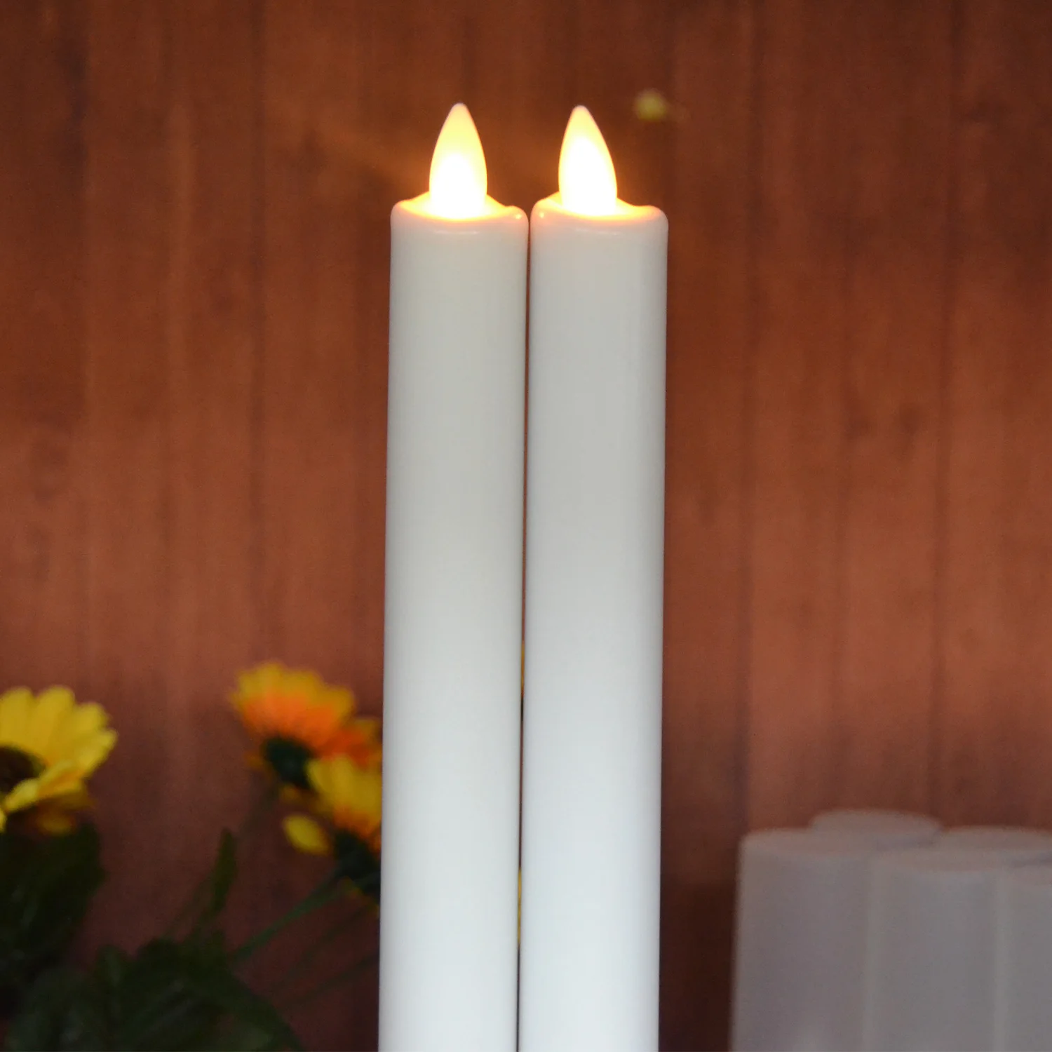 Battery Operated Moving Flame Led Taper Candles Buy Moving Flame