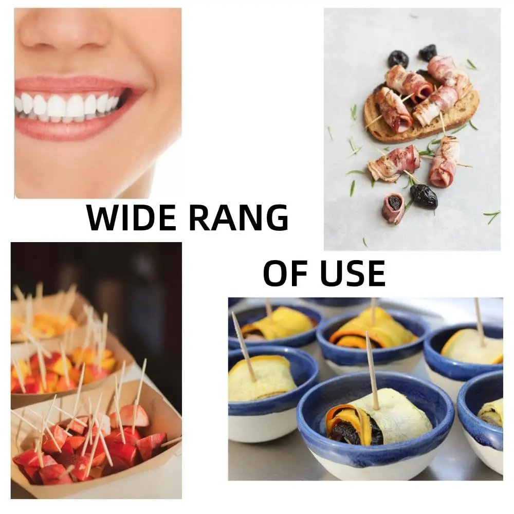 Bamboo Skewers BBQ Charcoal Grilled Fruit Appetizers Cocktails Meat Servings Cooking Sticks Multi-Function Portable supplier