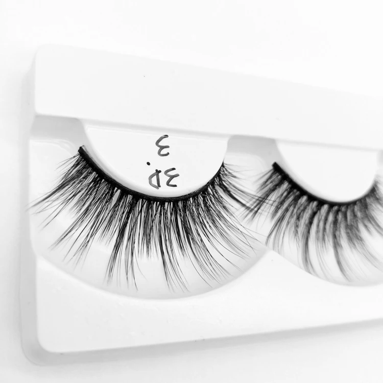 Natural long lasting 3d faux mink select false eye lashes with lashes box/case