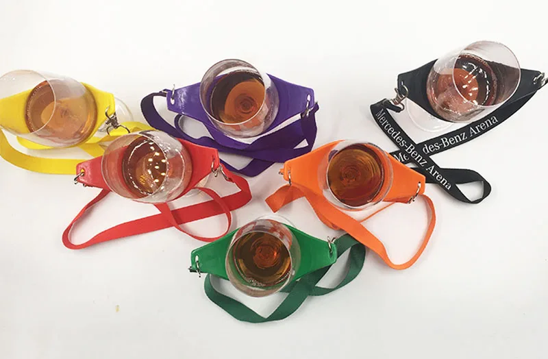 Custom Hands Free Wine Glass Holder Lanyard Necklace Lanyard Cup Holder